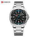 Relógio luxuoso Masculino CURREN ,Relógio de Quartzo com Pulseira de Aço Inoxidável com Luz Noturna e à Prova d'Água.